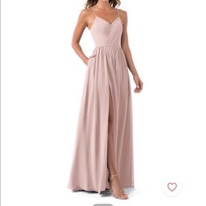 Azazie Cora Bridesmaid Dress - Dusty Rose - Size 12